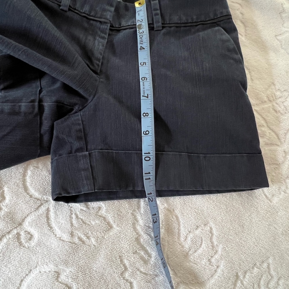 7th Avenue New York & Company Dark Navy Blue Cuffed Hem Shorts - Picture 10 of 10